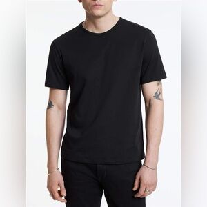 John Varvatos Sabine Black 100% Pima Cotton Short Sleeve Tshirt size Large